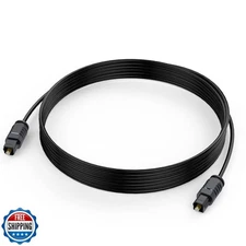 Optical Audio Cable 10 feet, Digital Optical Audio Cable Ultra Thin Cord, Tos