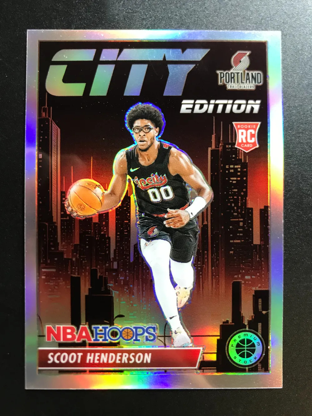 2023-24 NBA Hoops Premium Stock City Edition Silver RC Scoot Henderson  -L32