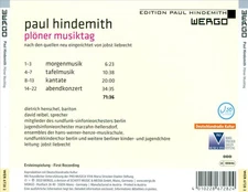 DIETRICH HENSCHEL /BERLIN RADIO SO/JOBST LIEBRECHT PAUL HINDEMITH: PLÖNER MUSIKT