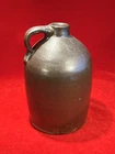 RARE CIVIL WAR ERA SOLDIER'S BROWN STONEWARE LIQUOR JUG / HAND GLAZED