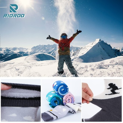 Kids Ski Socks Merino Wool, 2/3 Pairs Winter Warm Thermal Socks, Skiing Snowb... - Picture 7 of 7