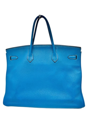 Bolso de mano Hermés Birkin Bag 40 cuero Togo rareza colección Blue Jean - Imagen 4 de 22