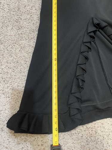Vestido Crissa Linea Italiana Años 70 Negro Tejido Mangas Largas Frente Abierto Talla 8 - Imagen 13 de 15