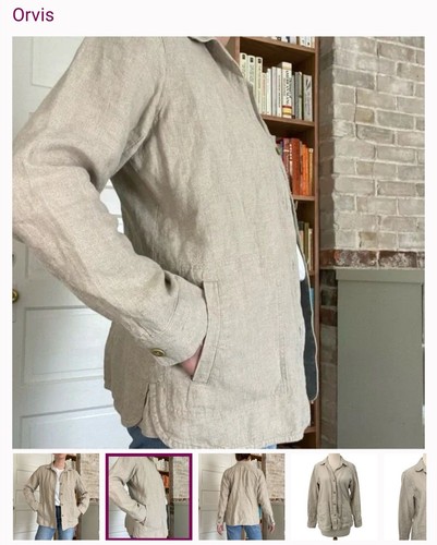 Orvis Woman’s 100% Linen Shirt Jacket & Short Sleeve Shirt New In Bag w/ Tags XL - Picture 8 of 11