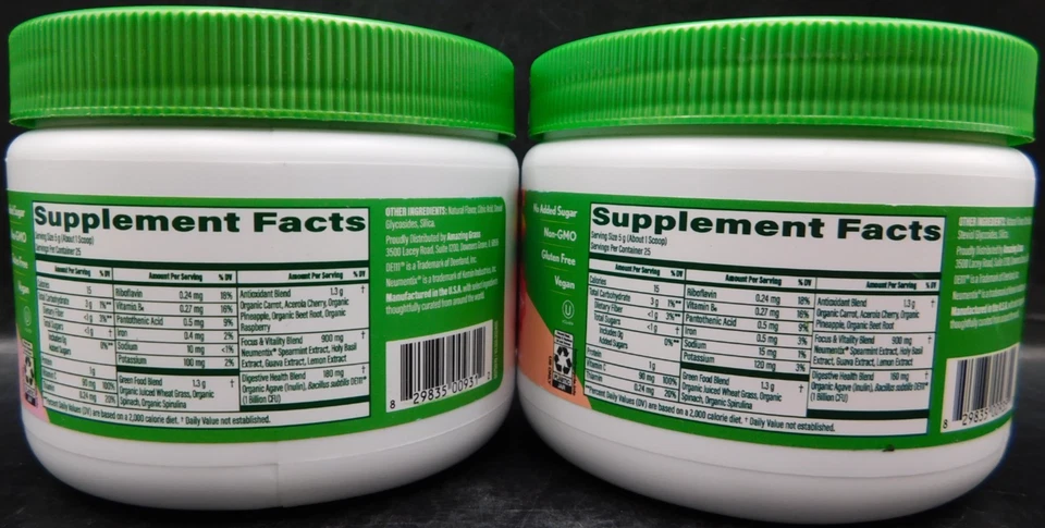 Paquete de 2 increíbles verduras dulces de hierba 4,4 oz Ea 1 hibisco melocotón y 1 baya de verano exp: 2/27 Foto 2 de 4