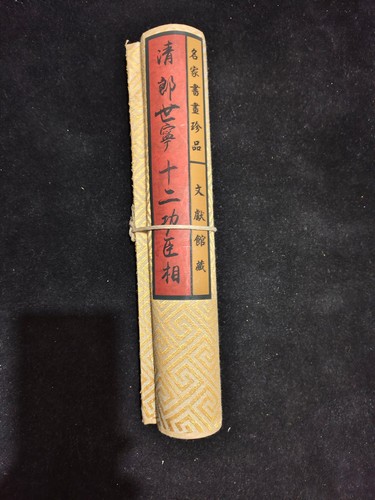 87in Chinese Long Scrolls Painting Rice Paper Qing Dynasty 12 official Portraits - Picture 5 of 9