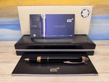 MONTBLANC StarWalker Gold Plated Ballpoint Pen + Gift Bag & Ribbon - NOS!