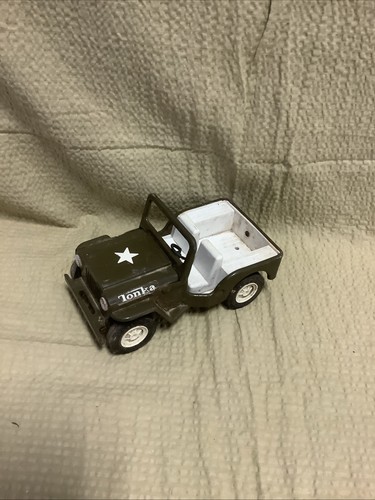 VINTAGE 1960's TONKA Army Military truck Jeep, pressed steel - Picture 3 of 5