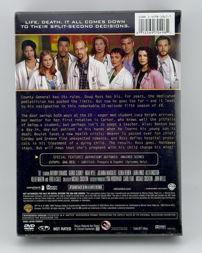 ER Complete Season 5 DVD – NEW Sealed – 22 Episodes - Picture 2 of 3