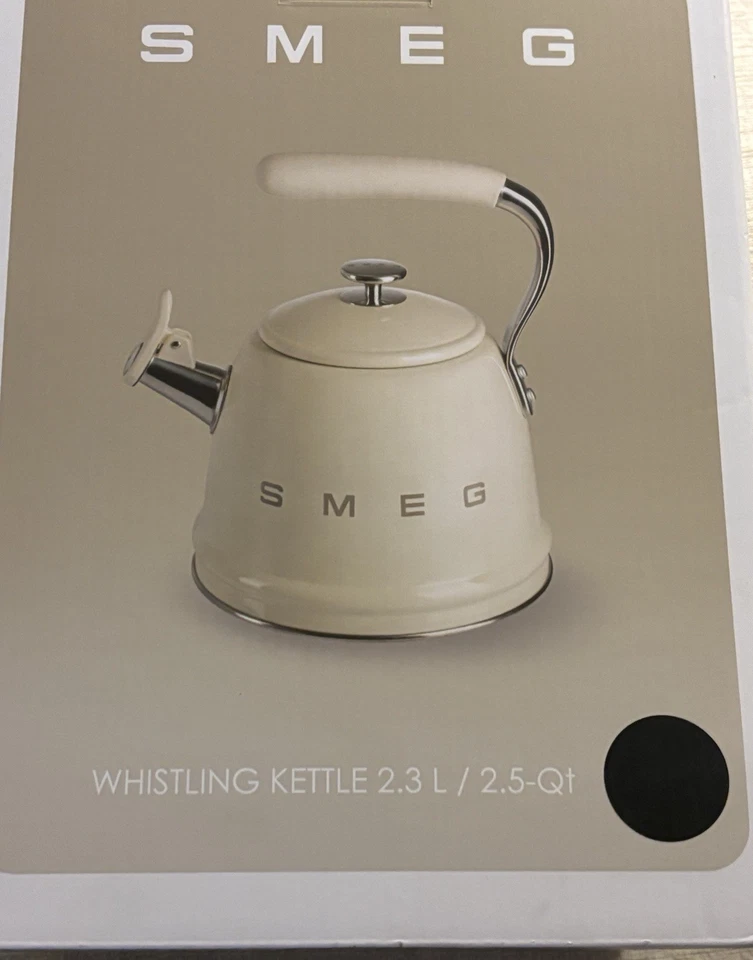 Hervidor de agua eléctrico SMEG - Hervidor de café eléctrico de acero inoxidable de 2,3 L negro - Nuevo en caja Foto 4 de 4