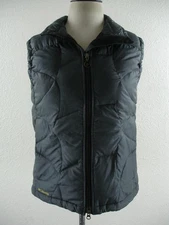 Women's M Columbia Arctic Crest Tech Titanium Gray Puffer 550 Down Vest Full-Zip