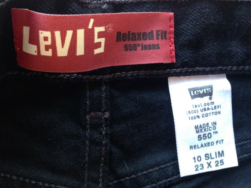 Levi's 550 Jeans Boys Size 10 Slim Cotton Relaxed Fit Black Jeans - Picture 6 of 7