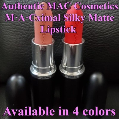 Authentic MAC Cosmetics M·A·Cximal Silky Matte Lipstick available in 4 colors
