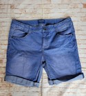 Arizona Denim Shorts Girls Size 16.5 Plus Blue Bermuda Shorts Adjustable Waist 