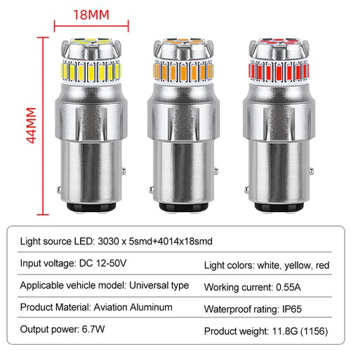2PCS 157 LED Bulb for Brake Light 2057 2357 7528 BAY15D LED Bulbs for Tail Light - Picture 13 of 16