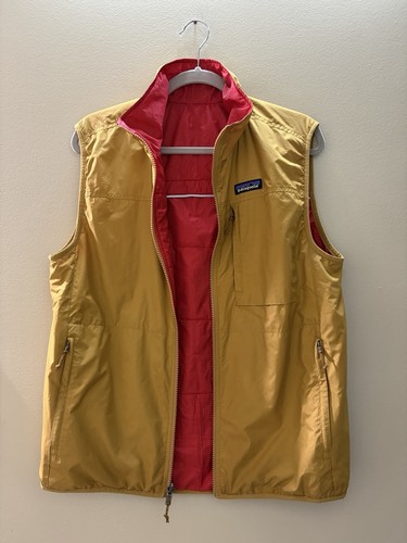 Patagonia Full Zip Reversible Crankset Vest Red Gold Lightweight Men’s OS - Bild 3 von 11