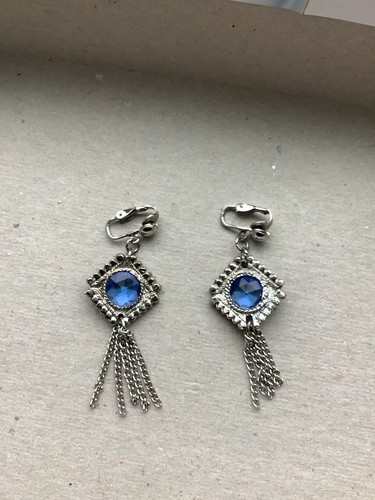 Silver Paired With Vibrant Cobalt Blue Gemstone Earrings - Picture 2 of 4