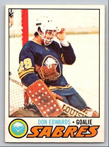 1977-78 O-PEE-CHEE HOCKEY DON EDWARDS ROOKIE BUFFALO SABRES #201