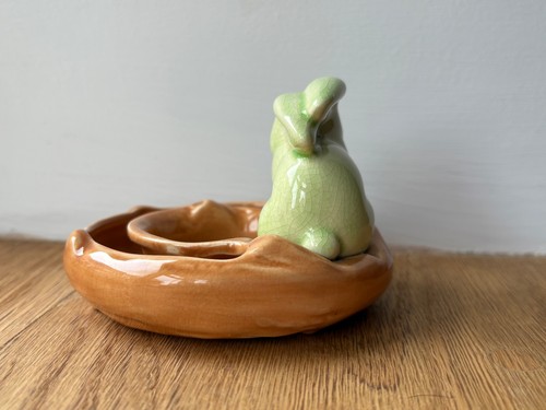 Vintage Early Hornsea pottery Fauna Rabbit Horseshoe Posy, excellent condition. - Picture 4 of 10