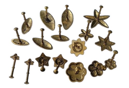 Vintage Magyfleur French Brass Mold Set 17 In Original Box Flowers Leaves Stars - Picture 7 of 24