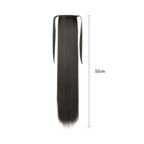 Drawstring Long Straight Ponytail Hair Synthetic Hairpiece Hair Accessories - Picture 13 of 19