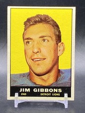 1961 Topps #33 Jim Gibbons Detroit Lions Vintage Football Trading Card