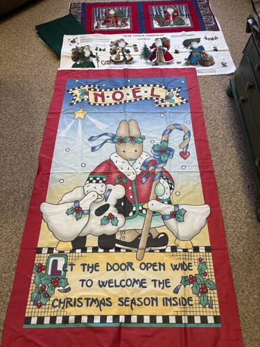 Vtg~Daisy Kingdom Santa Door Panel +VIP Pillow+APPLIQUES~CHRISTMAS~Fabric+Backin - Picture 1 of 21