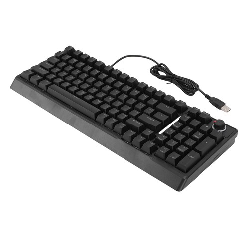Wired Small Keyboard 98 Keys RGB Mechanical Feel Portable With Knob For Gamin TW - Zdjęcie 9 z 12