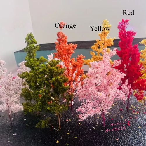 2PC HO/OO Scenery Scale Miniatures Seasons Branch Forest Garden Plants Railway - Picture 2 of 11