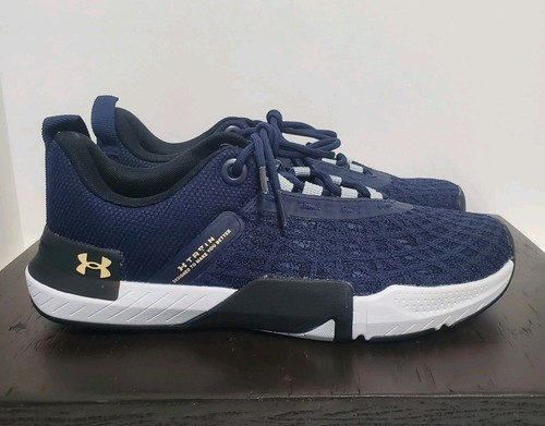 Under Armour TriBase Reign 5 Navy Midshipmen Training Shoes Men's Size 8 New - Picture 1 of 11