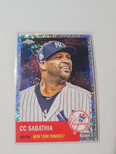 2022 Topps Chrome Platinum - Réfracteur CC Sabathia Sparkle #/150 - Yankees