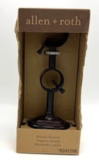 Allen + Roth Double Curtain Rod Brackets #241706 Bronze Finish Fits Two 1” Rods