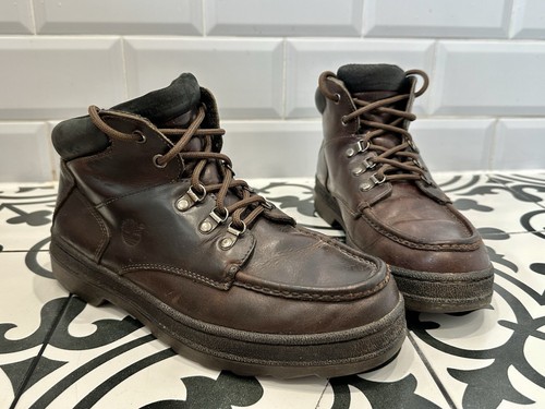Vintage Timberland Herren Schürze Zehe Leder Chukka Stiefel UK Größe 9 EU 43 - Bild 2 von 14