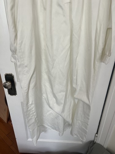 Vintage MISS ELAINE Nightgown 2X Ivory Embroidered Modest Flannel Lined Grandma - Picture 6 of 7