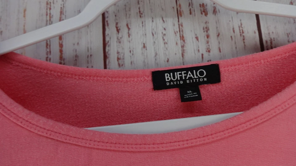 Buffalo David Bitton Top Womens XL Pink Round Neck Casual Pullover - Image 3 of 4