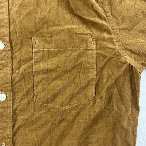 NNO7 No Nationality Corduroy Shirt Mens Medium Button down Brown Long Sleeve - Picture 6 of 9