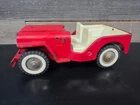 Vintage 1960s Tonka Red Rescue Jeep Pressed Steel Toy Car Red Light USED