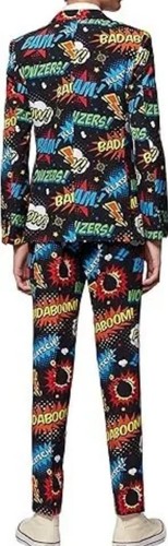 OPPOSUITS OPPO BOYS AGE 16 BADABOOM COMIC PHRASE BOOK SUIT JACKET 36R PANTS 30S - Picture 9 of 18