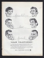 1960 BELL TELEPHONE SYSTEM Print Ad "friendship's... best... friend"