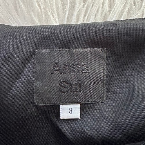 Anna Sui Vestito Babydoll Vintage Anni 90 Floreale Grunge Mini Abito Slip, Taglia 8 - Foto 7 di 8