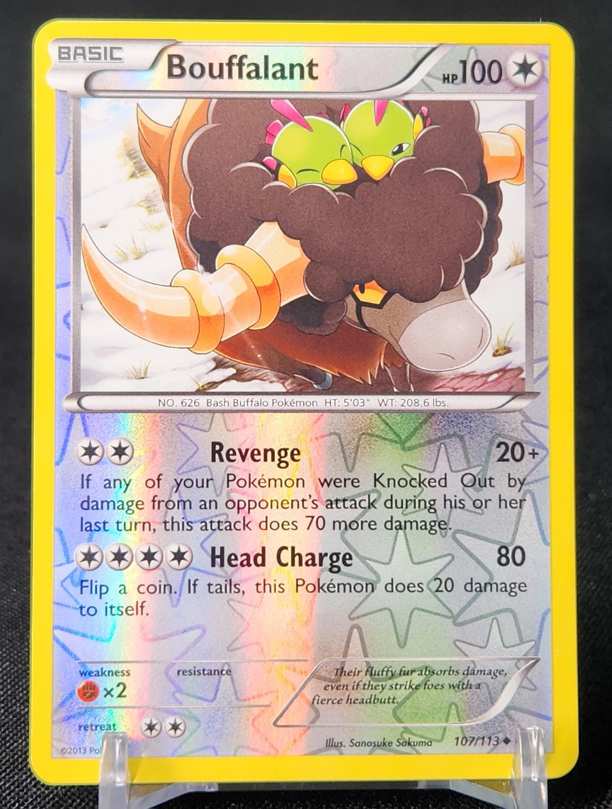 Bouffalant 107/113 Legendary Treasures Reverse Holo Pokémon Card