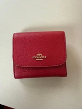 COACH Red Trifold Wallet