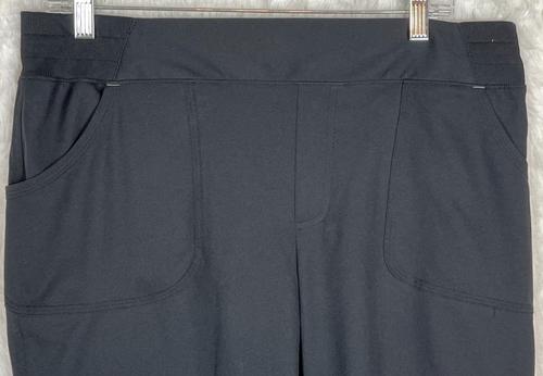 Made For Life Large Black Capri Pants Elastic Waist Pockets - Picture 2 of 4