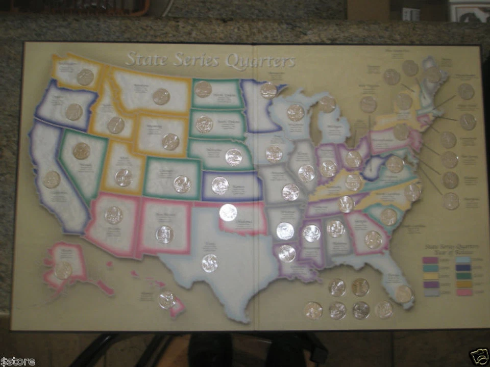 50 STATEHOOD BU Quarters US MAP WITH DC & TERRITORIES - Image 4 of 4