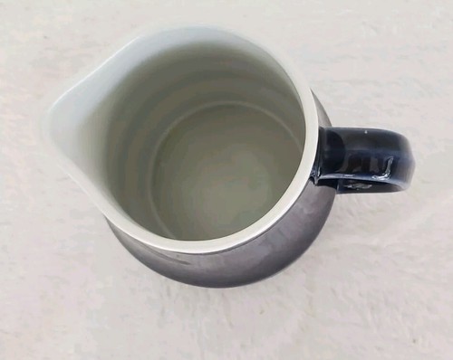 Blaues Steinzeug Milchkännchen kleiner Krug klassisch blau weiß Made in Japan - Bild 4 von 8