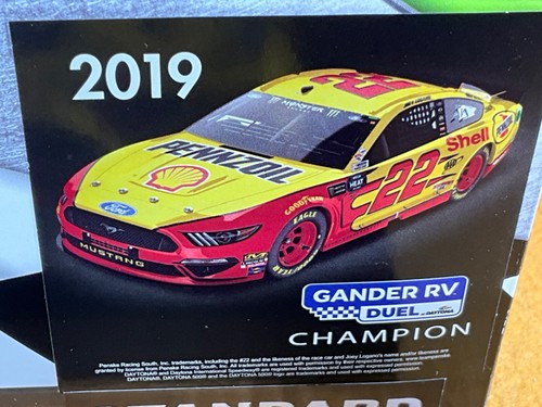 V10-95 JOEY LOGANO #22 PENNZOIL/AUTOGRAFIADO/GANADOR DE CARRERAS - MUSTANG 2019 #191/337 - Imagen 12 de 16