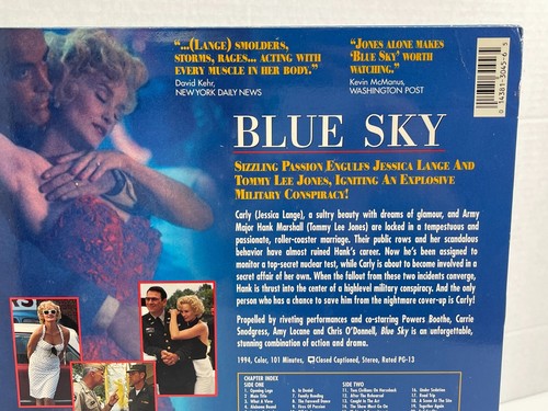 Blue Sky Laserdisc - (Tommy Lee Jones) 1992 Orion Home Video Edition - Picture 6 of 7