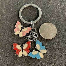 Cute Butterfly Butterflies Keychain Key Ring 41451