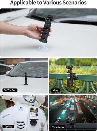 Magnetic Base Stand Mount with 1/4" Thread for DJI Osmo Pocket 3/Insta360 X4 X3 - Picture 6 of 9