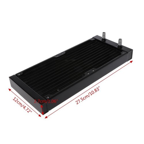 240mm 12 Tube CPU Heat Sink Aluminum PC Case Water Cooling Radiator Exchanger - Afbeelding 2 van 6
